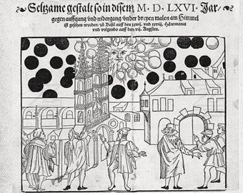 1566 Celestial Phenomenon Over Basel| UFO| Unidentified Flying Object|DIGITAL PRINT