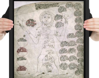 Zodiac Man Art Print-Medical Astrology Chart-1410-vintage Art-Star Chart (Téléchargement numérique)