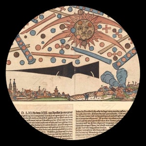 Bataille de Nuremberg Journal Imprimé, 1561 phénomène céleste sur Nuremberg, Affiche OVNI, Ufologie TÉLÉCHARGEMENT NUMÉRIQUE image 4