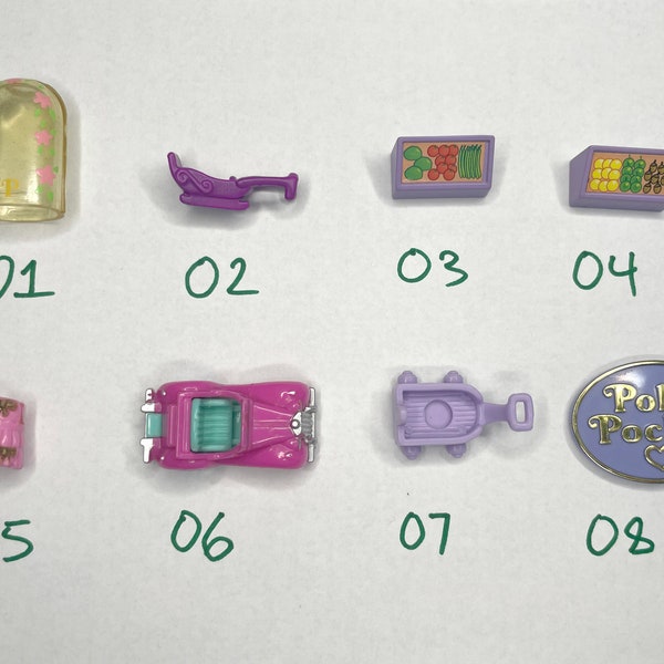 O - Vintage Bluebird Polly Pocket Object and Vehicles- Polly Pocket Dolls, Bluebird Toys ,Polly Pocket Spares, 80s 90s Toys