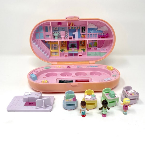 1992 Bluebird Polly Pocket Stamper school set  - Near complete