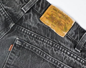 Men's Vintage "Levi Strauss Signature" 545 Loose Fit Black Jeans
