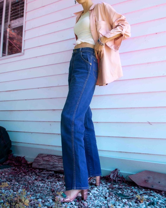 Vintage Women s Jeans Lee Made in USA Vintage Denim Straight Leg Jeans Women s Blue Jeans Etsy Canada