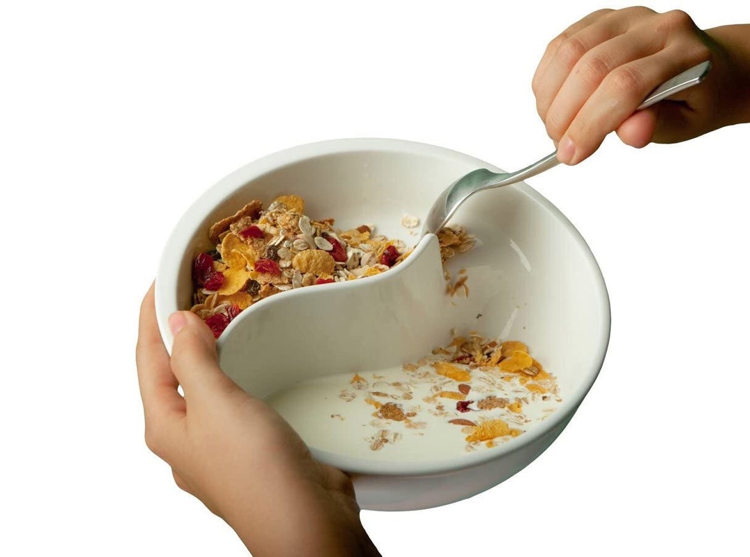Cereal Bowl Separate Milk Antisoggy Creative Cereal Bowl Etsy Australia
