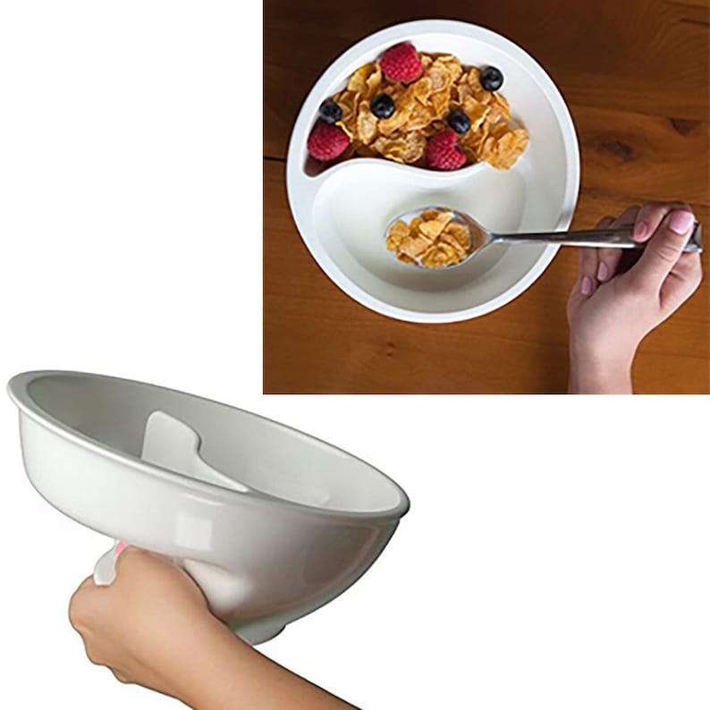Cereal Bowl Separate Milk Antisoggy Creative Cereal Bowl Etsy Australia