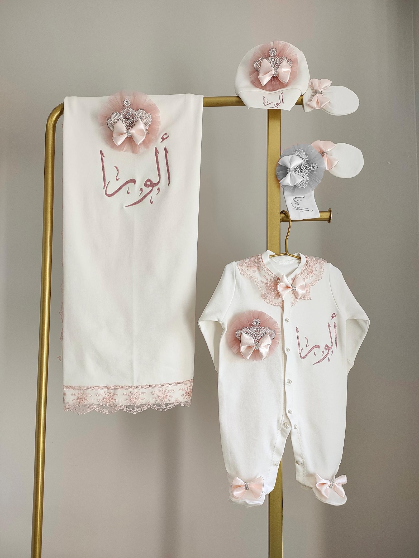 White Lace Elegance – 10 Pieces Newborn Layette Set main image 0