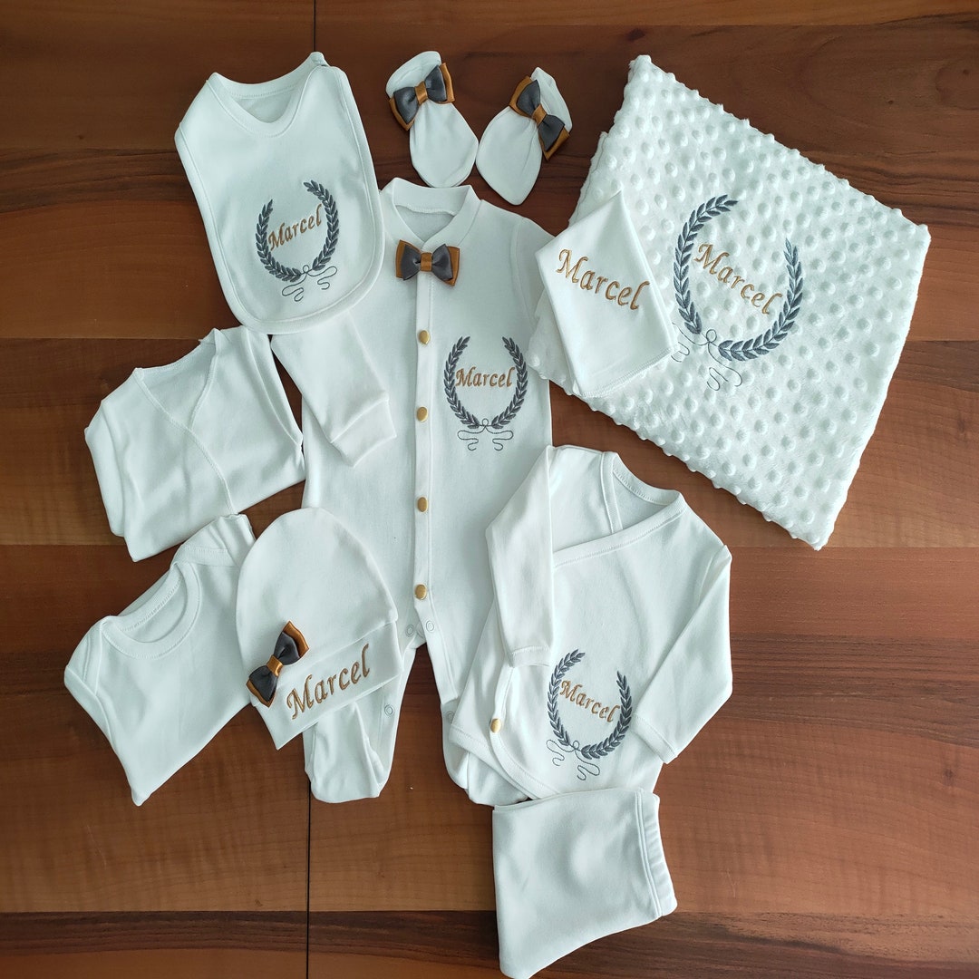 Handmade Personalized Baby Hospital Coming Home Outfit Set – Custom ...