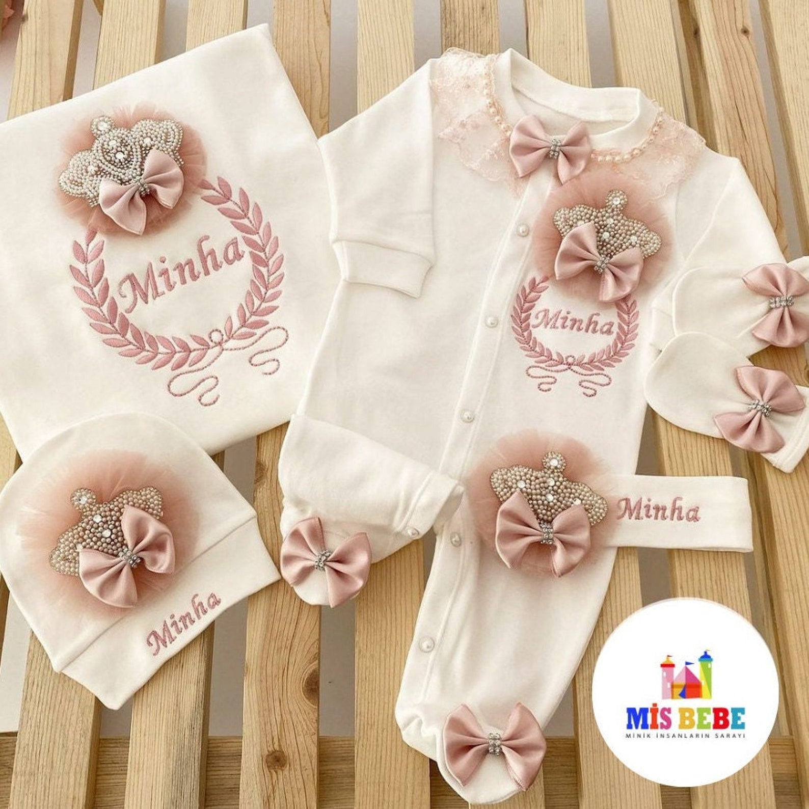 Cute Infant Baby Girl Floral Shirt & Denim Pants Outfit Set, Long Sleeve, 18-24 Months