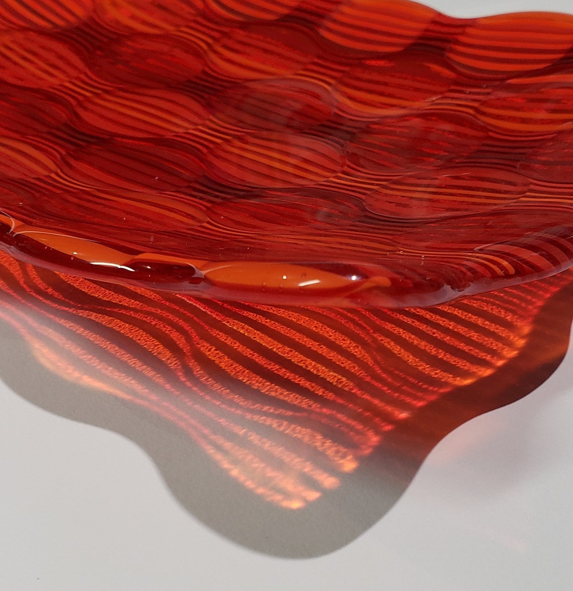 Fused Glass Plate Optic Harmonics Design Etsy