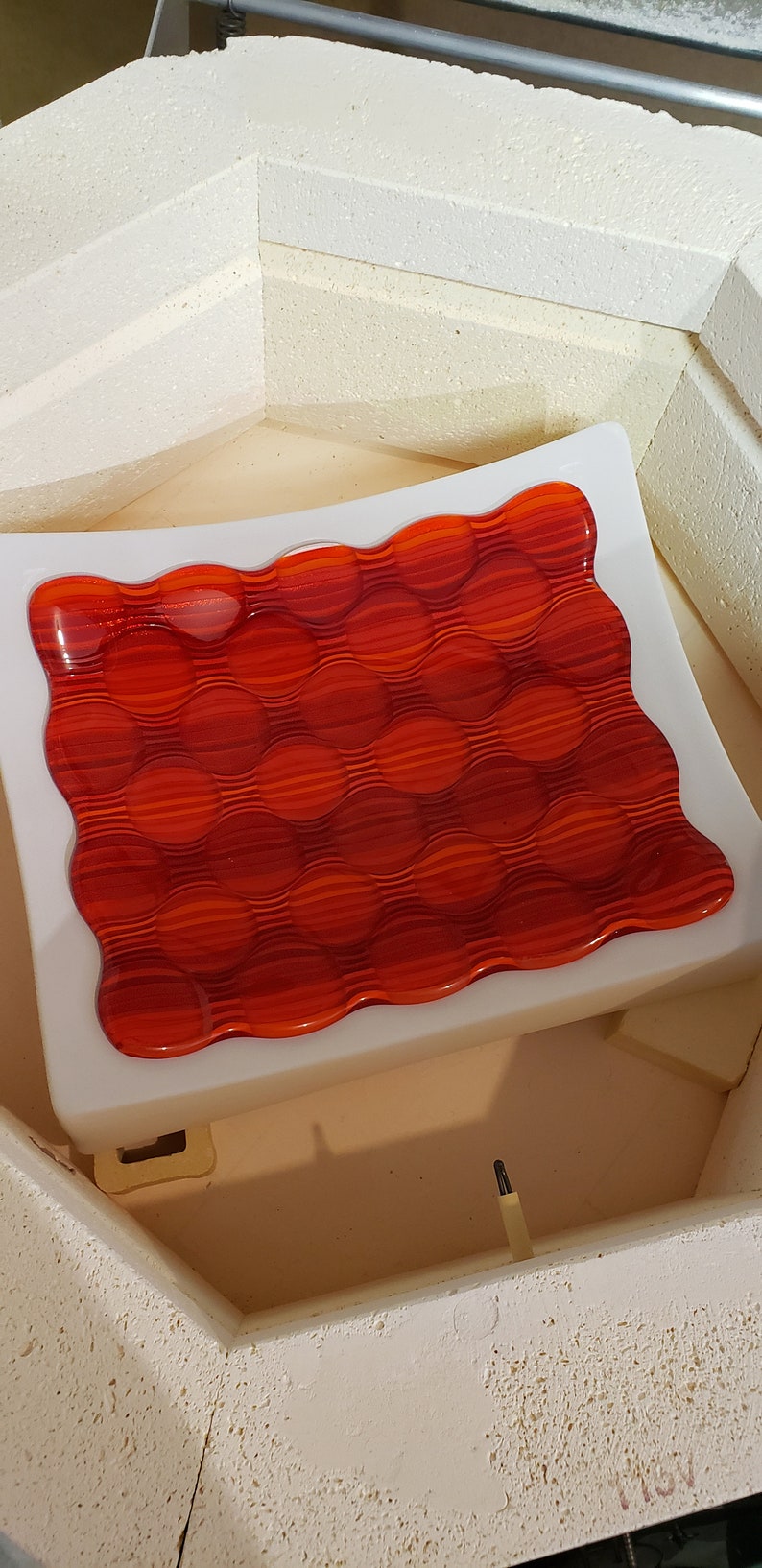 Fused Glass Plate Optic Harmonics Design Etsy