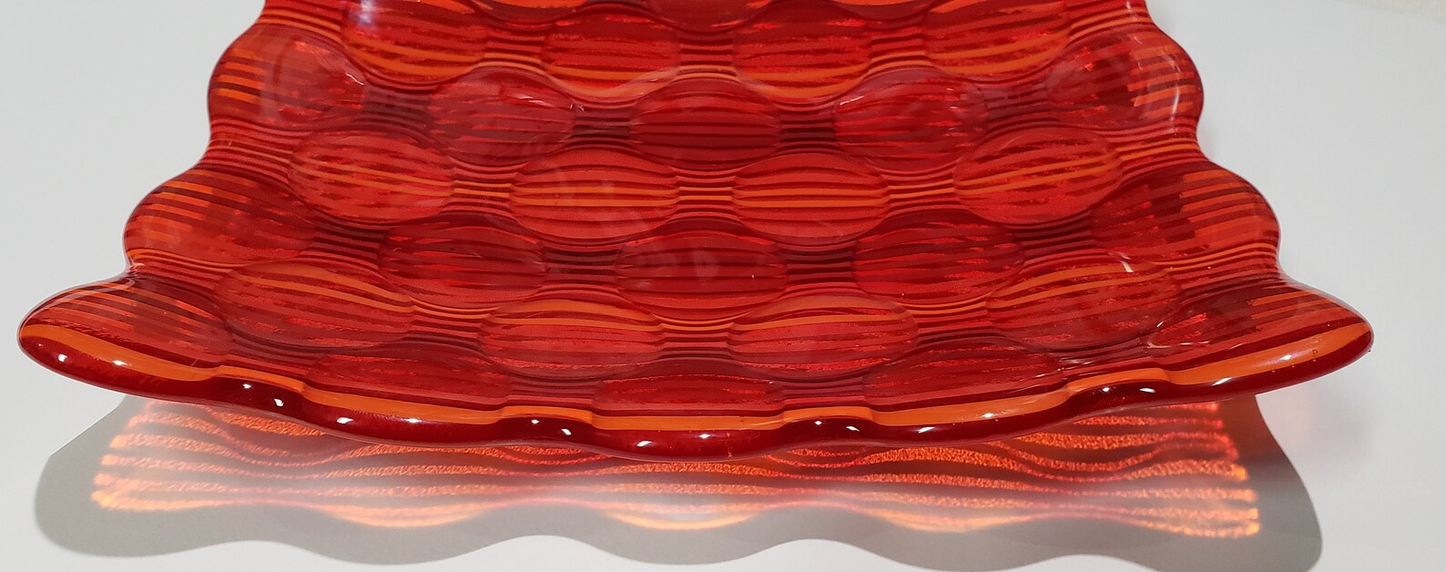 Fused Glass Plate Optic Harmonics Design Etsy