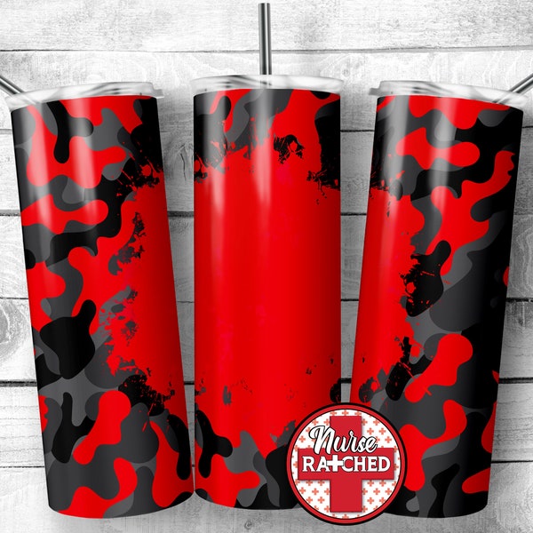 Red Camo, Male Tumbler Background, 20oz Skinny Tumbler Sublimation Design, Digital Download, Instant DIGITAL ONLY