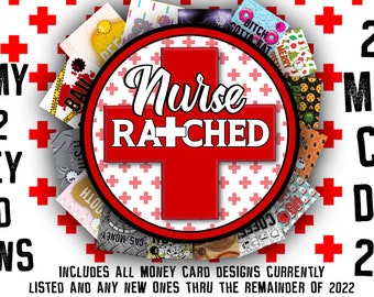 Nurse Ratched Designs Money Card Drive for 2022, Money Card PNG, Money Holder PNG, Money Card Design, Sublimation,DIGITAL Download