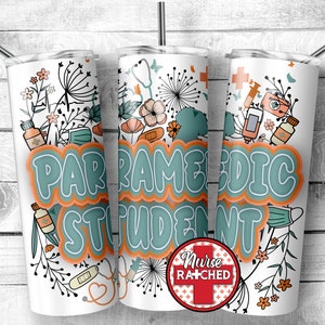 Paramedic Student Wildflower Tumbler, Wildflowers, Medic Student Tumbler PNG, Paramedic 20oz Tumbler Sublimation Design, Digital Download