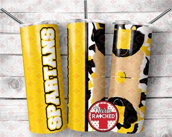 Spartans Basketball Camo 20oz Tumbler Sublimation Design (Digital Download)