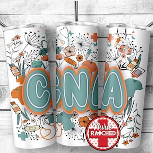 CNA Wildflower Tumbler, Wildflowers, Certified Nursing Assistant Tumbler, CNA Design, 20oz Tumbler Sublimation Design, Digital Download, PNG