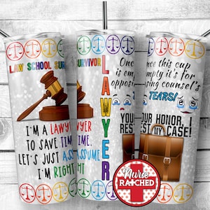 Lawyer Tumbler PNG, Lawyer Tumbler Design, I&#39;m A Lawyer Let&#39;s Assume I&#39;m Right, 20oz Tumbler Sublimation Design, Digital Download, PNG