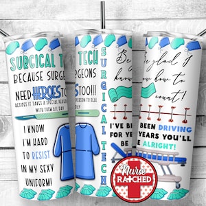 Surgical Tech Tumbler, Surgical Tech Design, Professions Series, 20oz Tumbler Sublimation Design, Digital Download, PNG