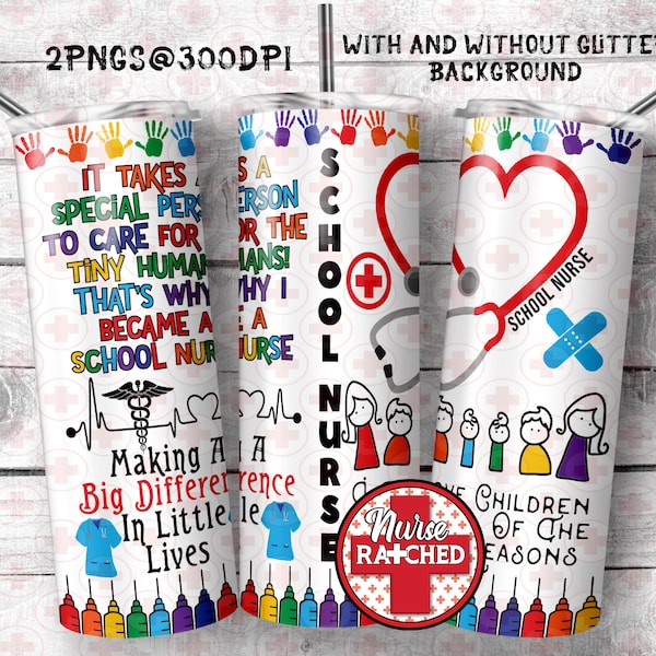 School Nurse, School Nurse Tumbler PNG, Pediatrics, Tiny Humans, Pediatric RN, 20oz Tumbler Sublimation Design, Digital Download, PNG