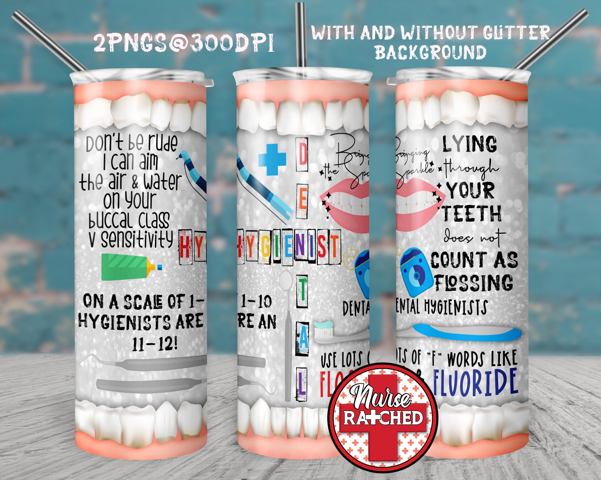 Dental Hygienist Tumbler Design Dental Hygienist PNG Dental Etsy