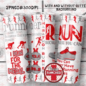 Marathon Runner Tumbler Design, Male Runner, Running PNG, Runner PNG, 26.2, 13.1, 20oz Tumbler Sublimation Design, Digital Download, PNG