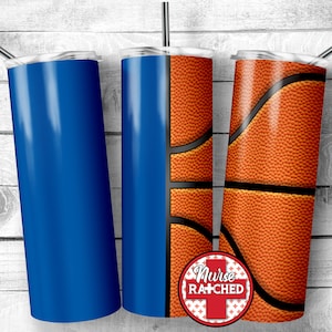 Royal Blue Basketball, School Pride, Basketball Tumbler, 20oz Skinny Sublimation Design, Digital Download,  DIGITAL ONLY