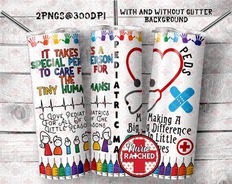 Pediatric MA Tumbler Sublimation Design: Tiny Humans (Digital Download)