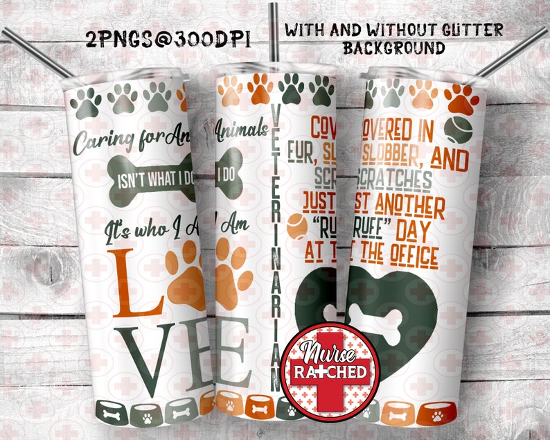 Veterinarian Wrap, Vet PNG, Veterinarian Tumbler Wrap, Vet Wrap, 20oz Tumbler Sublimation Design, Digital Download, PNG image 3