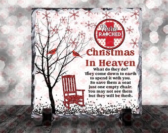 Christmas In Heaven Memorial Slate Design: Cardinal PNG (Digital Only)