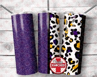 Dark Purple and Gold Leopard Print, Leopard Print, 20oz Skinny Tumbler Sublimation Design, Digital Download,  PNG, Instant DIGITAL ONLY