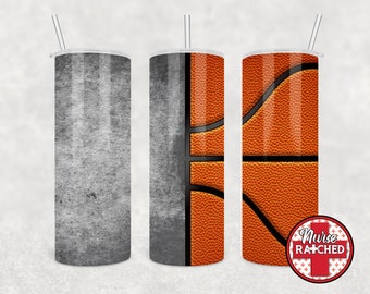 Basketball, Concrete Version, School Pride, Basketball Tumbler, 20oz Skinny Sublimation Design, Digital Download, DIGITAL ONLY