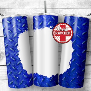 Blue Diamond Plate, Male Tumbler Background, Scratched Metal, 20oz Skinny Tumbler Sublimation Design, Digital Download, DIGITAL ONLY