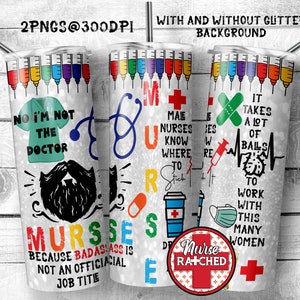 MURSE Tumbler, Male Nurse, Nurse Tumbler, Coffee, Scrubs, Rubber Gloves, RN, 20oz Tumbler Sublimation Design, Digital Download, PNG