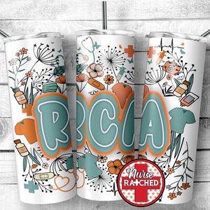 RCA Wildflower Tumbler, Wildflowers, Resident Care Assistant Tumbler, RCA Design, 20oz Tumbler Sublimation Design, Digital Download, PNG