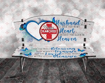 Husband Memorial Bench PNG, 5.75 x 7 Version, Your Life Was A Blessing, Single Photo Memorial Bench Design, Sublimation Bench PNG, Digital