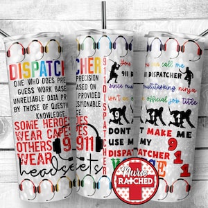 911 Dispatcher Tumbler, 911 Dispatcher PNG, Dispatcher, Professions Series, 20oz Tumbler Sublimation Design, Digital Download,PNG