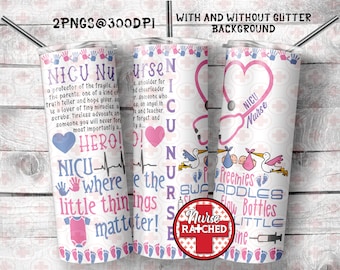 NICU Nurse Tumbler Wrap, Lavender Version, Neonatal Nurse PNG, NICU Nurse Png, Nicu Nurse Wrap, 20oz Tumbler Design, Digital Download Only