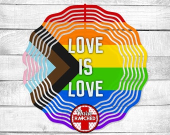 Pride Flag, Love Is Love, Wind Spinner PNG, 10in Wind Spinner Design, Wind Spinner Design, Sublimation PNG, Digital Download, Png, DIGITAL