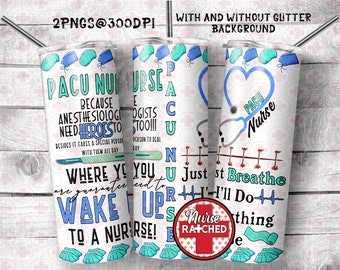 PACU Nurse Wrap, PACU Nurse Png, Post Anesthesia Care Nurse, Professions Series, 20oz Tumbler Sublimation Design, Digital Download, PNG