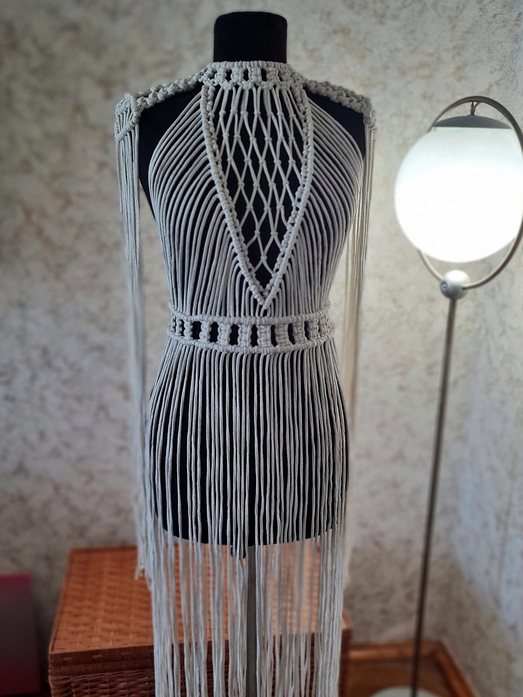 Boho Chic Macrame Wedding Dress Festival Maternity Dress - Etsy Boho Chic Macrame Wedding Dress Festival Maternity Dress - Etsy