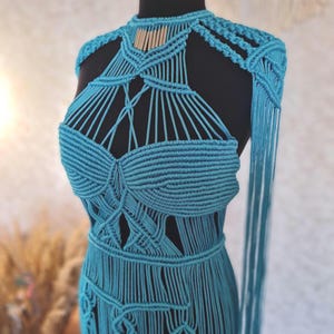 Unique Macrame Dress – Handmade Bohemian Festival Outfit | Custom Size Available