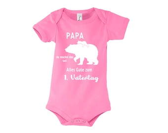 Vaderdag | Babyrompertje | gepersonaliseerd | Cadeau | Katoen | eerste Vaderdag | beste vader | Schatje | Geschenkgeboorte | Papa | Papa