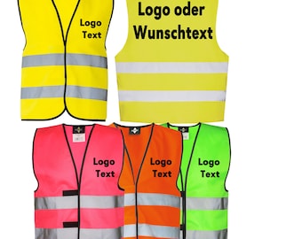 Pannenweste | Warnweste | personalisierte Pannenweste | Warnweste mit Wunschaufdruck | Schutzweste | personalisiert | bedruckt | Wunschmotiv