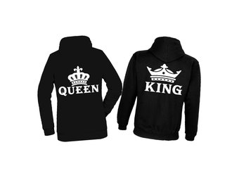 King & Queen Hoodie | Valentine's Day | Gift | Partner outfit | Couple Hoodies | In love | Partner | Birthday gift| Couples sweater |