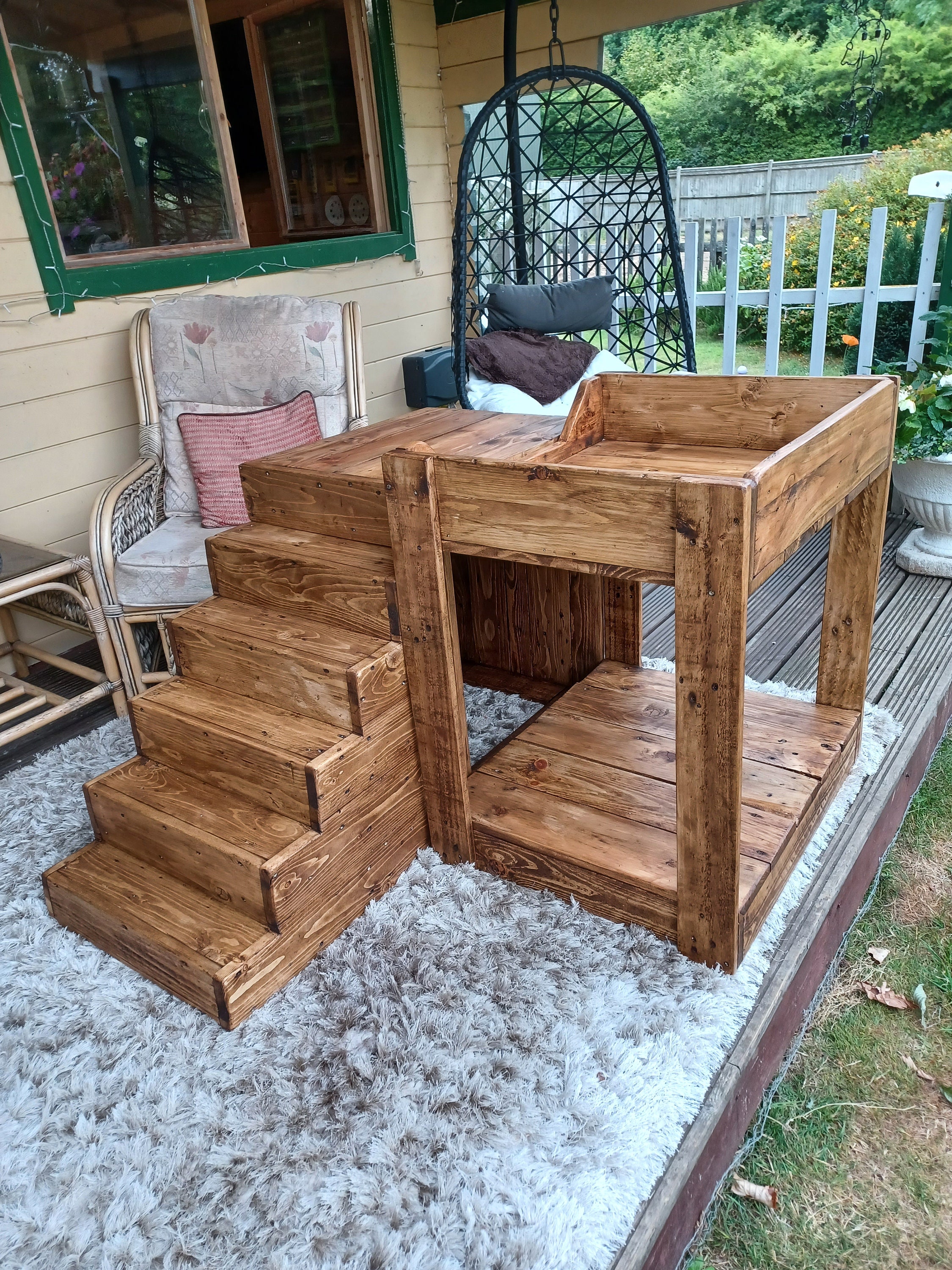 Raised dog bed with stairs hotsell