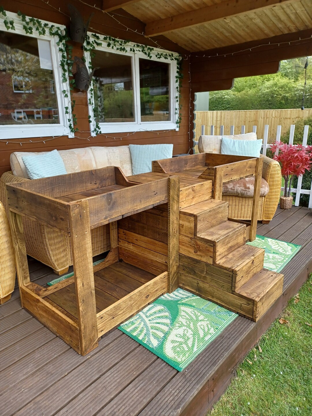 Large 4 Bed Dog or Cat Bunk Bed Handmade Using Reclaimed Etsy UK