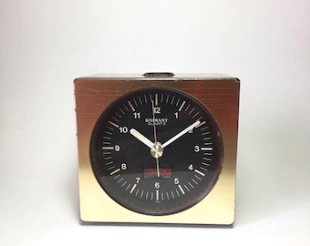 Vintage Alarm Clock, Vintage Clock, Spanish vintage desk clock, Perfect for Retro Decor  Collectors