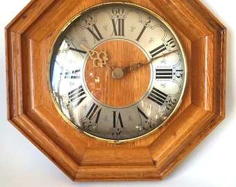 Unusual wall clocks, Vintage Kienzle Wood Wall Clock, Roman Numerals, 70s/80s Decor