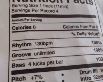House Music Nutritional Facts T-Shirt