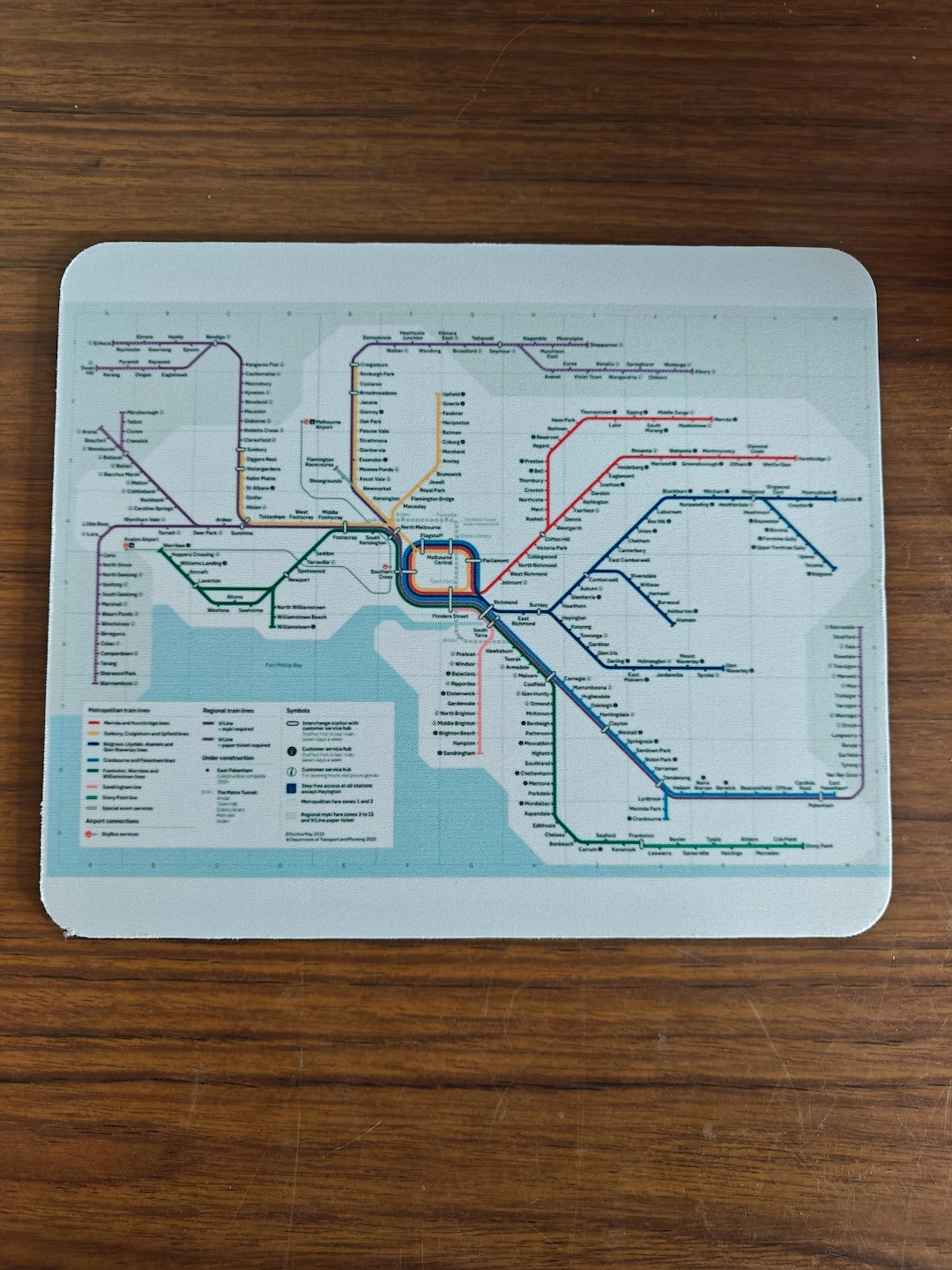 Ptv Train Melbourne Metro PTV Train Map Mousepad - Etsy UK